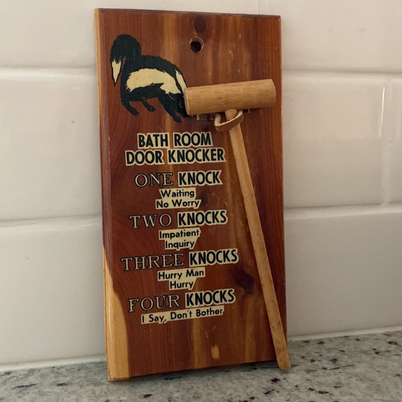 Wall Decor Vintage Bathroom Door Knocker Sign Poshmark